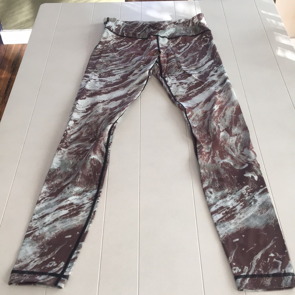 Vimmia Green/Brown Marble Effect Yoga Pants